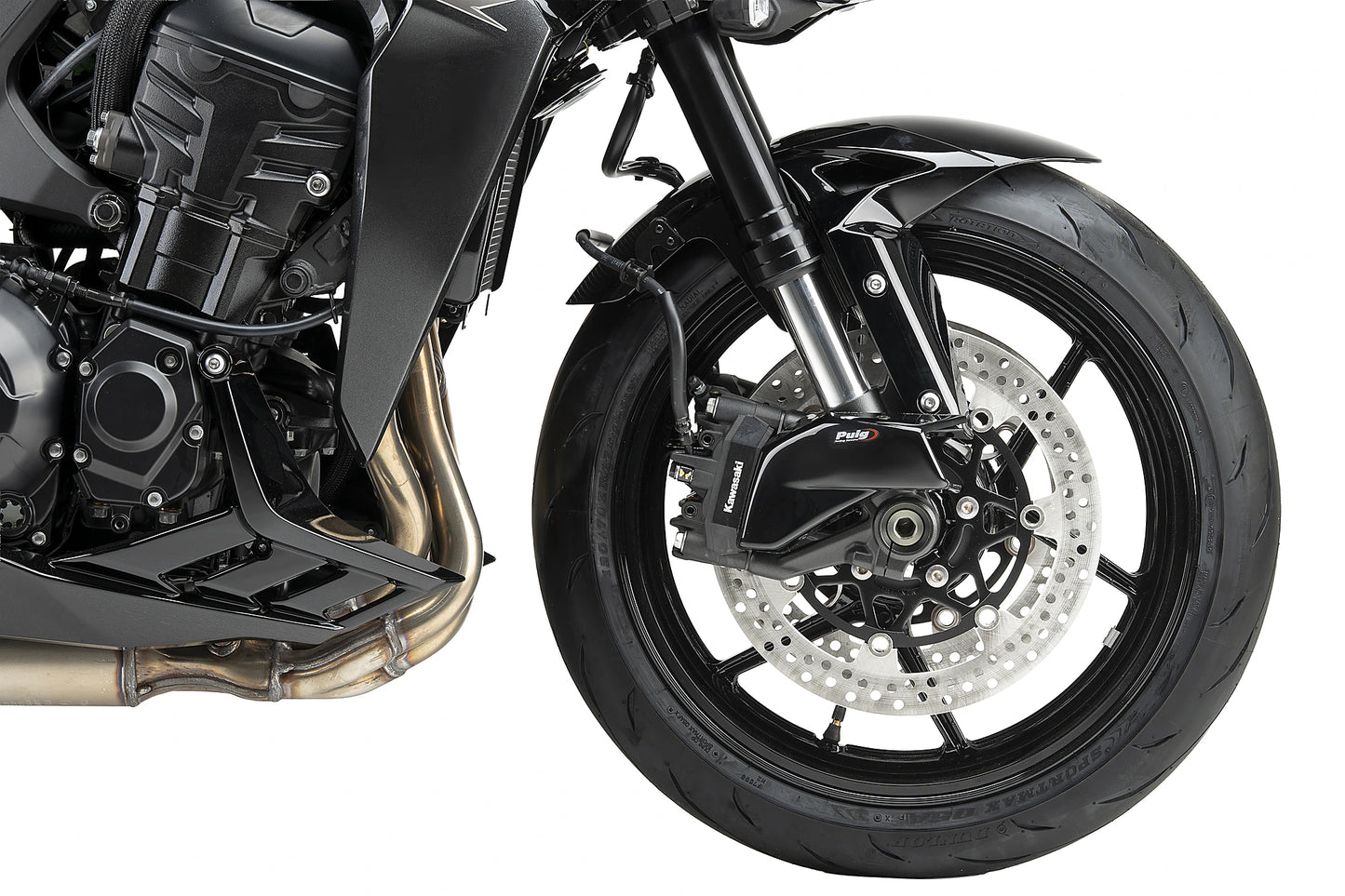 PUIG Brake Cooler - Luftkanal | ABE | schwarz | passend für Kawasaki Z1100 / SE - Modelle (2026)