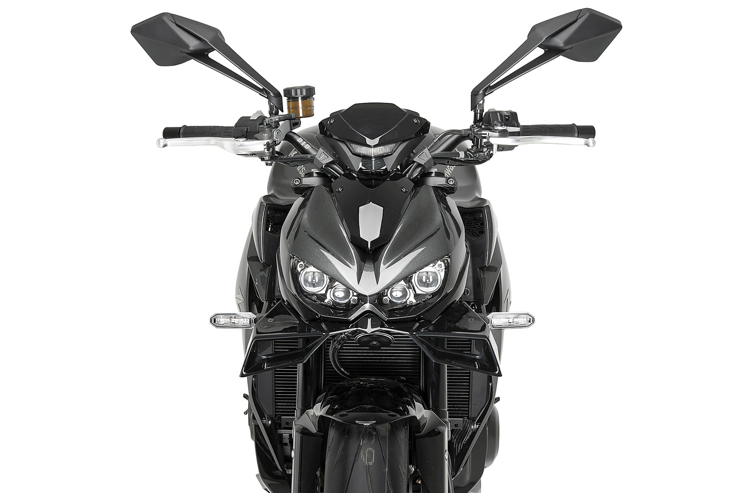 PUIG Downforce Naked Front Spoiler | ABE | schwarz | passend für Kawasaki Z1000 - Modelle (2014-2016)