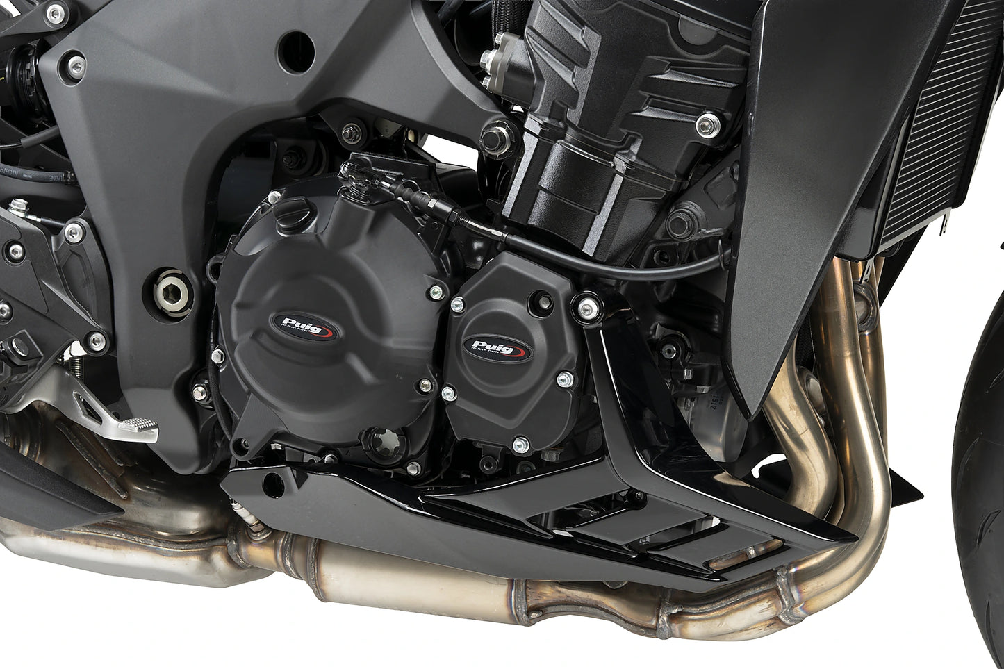 PUIG Motordeckelschoner | 3-teilig | schwarz | passend für Kawasaki Z1100 / SE - Modelle (2026)