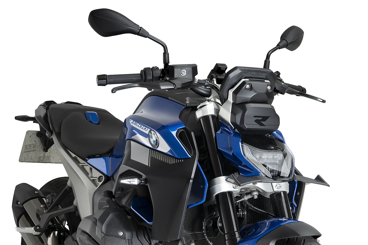 PUIG Downforce Naked Front Spoiler | mit ABE | matt-schwarz | passend für BMW R 1300 R Performance - Modelle (2025-2026)