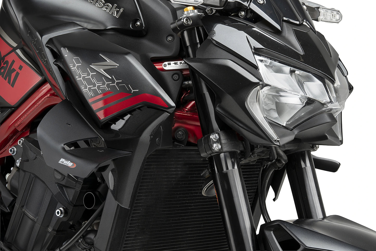 PUIG D12 Spoiler | mit ABE | matt-schwarz | passend für Kawasaki Z900 - Modelle (2020-2024)