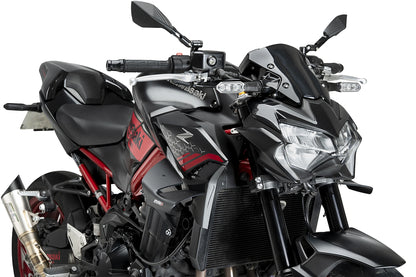 PUIG D12 Spoiler | mit ABE | matt-schwarz | passend für Kawasaki Z900 - Modelle (2020-2024)