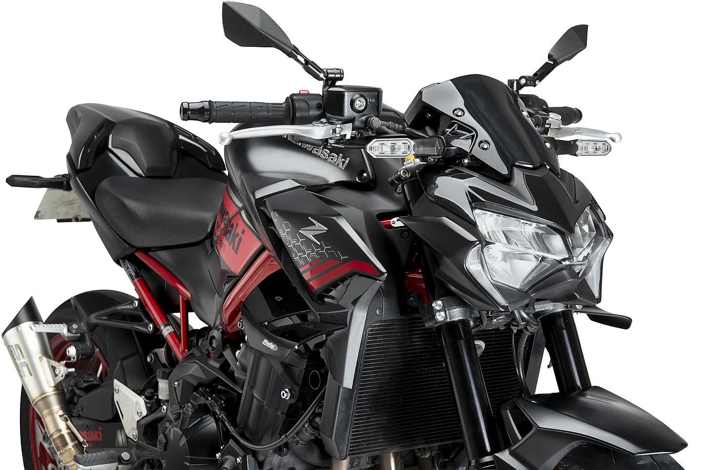 PUIG D12 Spoiler | mit ABE | schwarz | passend für Kawasaki Z900 - Modelle (2020-2024)