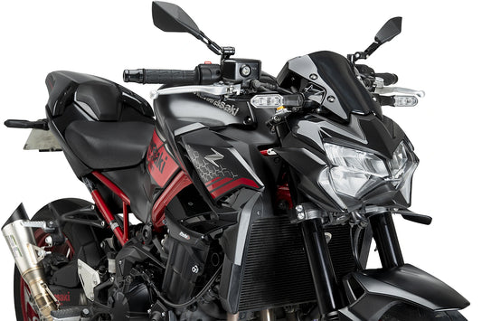 PUIG D12 Spoiler | mit ABE | schwarz | passend für Kawasaki Z900 - Modelle (2020-2024)