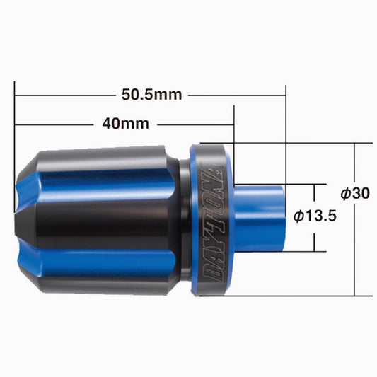 Daytona - Lenkerenden / Lenkergewichte "GROOVE" | blau - schwarz eloxiert | 7/8"+1" Lenker mit Ø 14-19 mm | Paar | ALU | Lenkerenden | Lenkergewichte