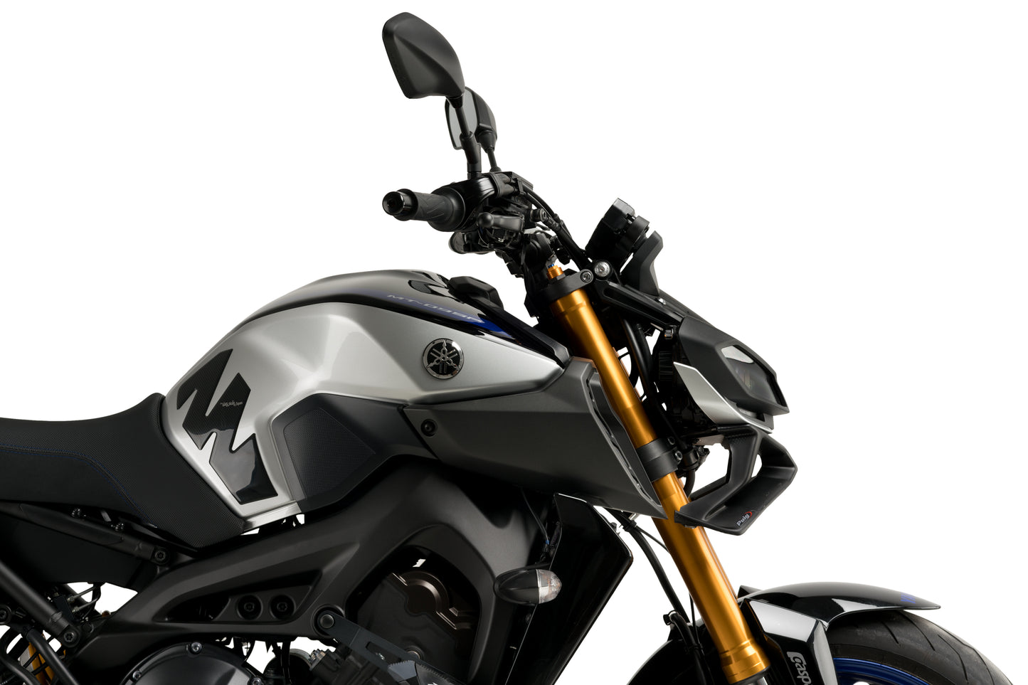 PUIG Downforce Naked Front Spoiler | mit ABE | matt-schwarz | passend für Yamaha MT-09 / SP - Modelle (2017-2020)
