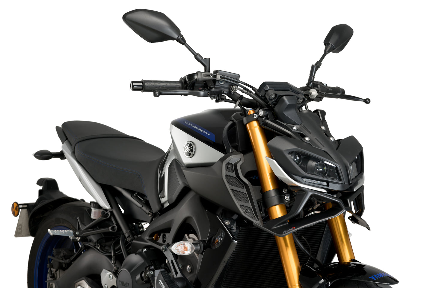 PUIG Downforce Naked Front Spoiler | mit ABE | matt-schwarz | passend für Yamaha MT-09 / SP - Modelle (2017-2020)
