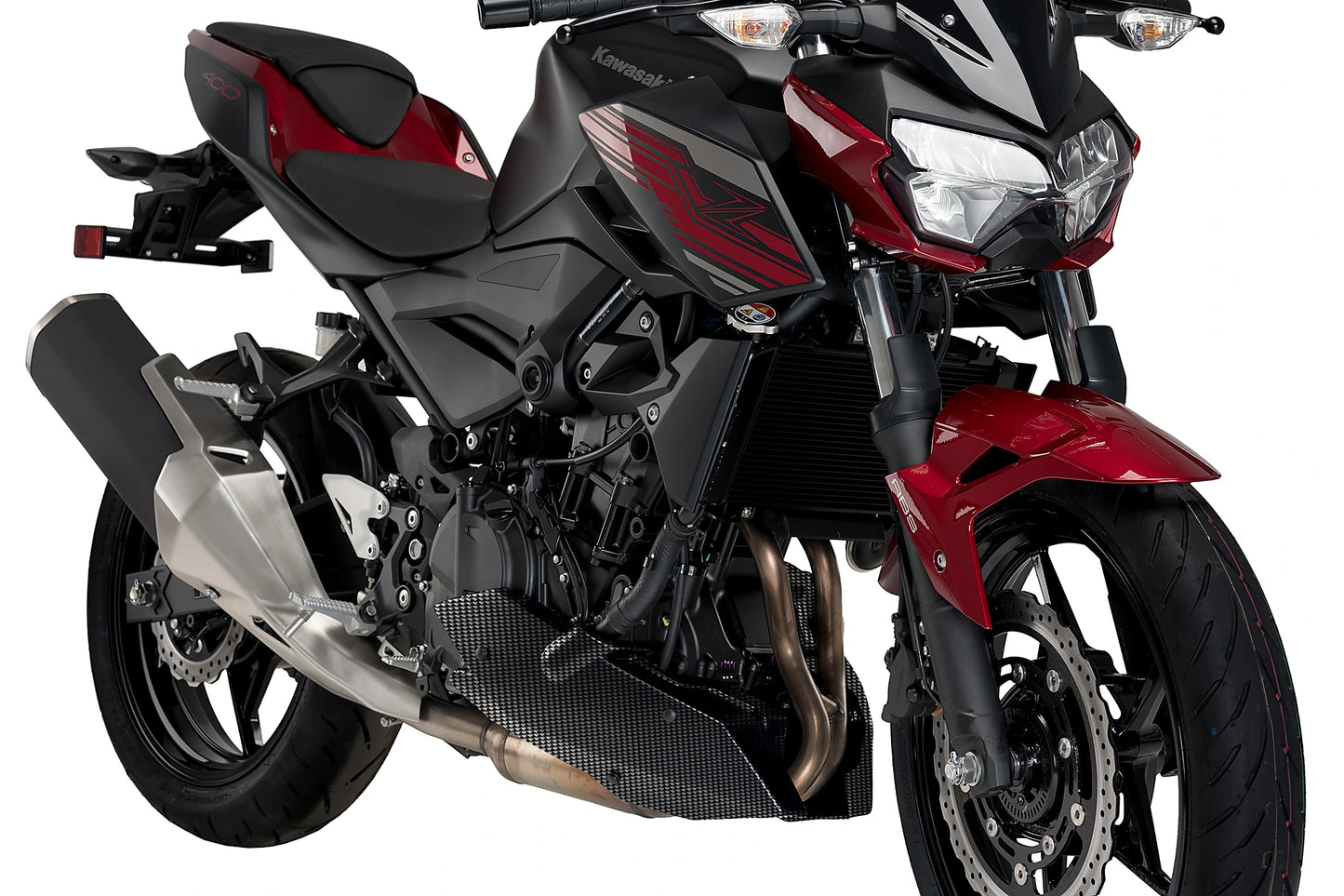 PUIG Bugspoiler | mit ABE | carbon-look | passend für Kawasaki Z400 - Modelle (2019-2020)