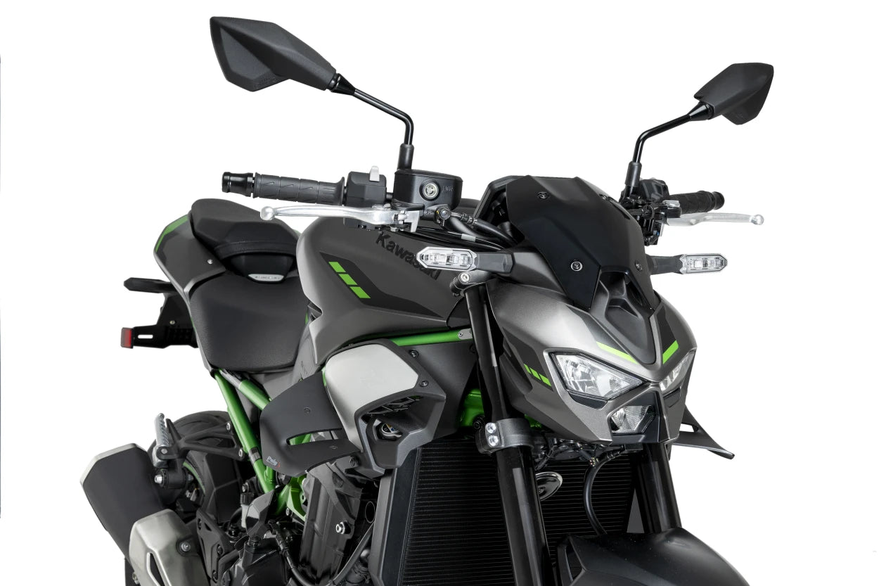 PUIG D12 Spoiler | ABE | matt-schwarz | passend für Kawasaki Z900 / SE - Modelle (2025-2026)