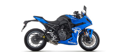 Arrow Exhaust Auspuff | WORKS DARK | Komplettanlage inkl. Krümmer & Carbon Endkappe | ABE | Schwarz-Nichrome-Edelstahl | passend für Suzuki GSX-8S (WEM2) - Modelle (2023-2026)
