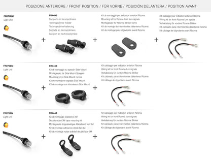 Rizoma Light Unit LED-Blinker | mit ECE | PAAR | vorne/hinten | mattschwarz eloxiert