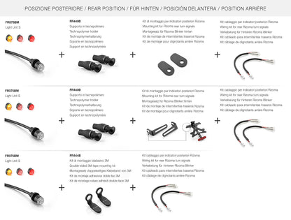 Rizoma Light Unit S LED-Blinker 3 in 1 | mit ECE | PAAR | hinten | Blinker/Rücklicht/Bremslicht | mattschwarz eloxiert
