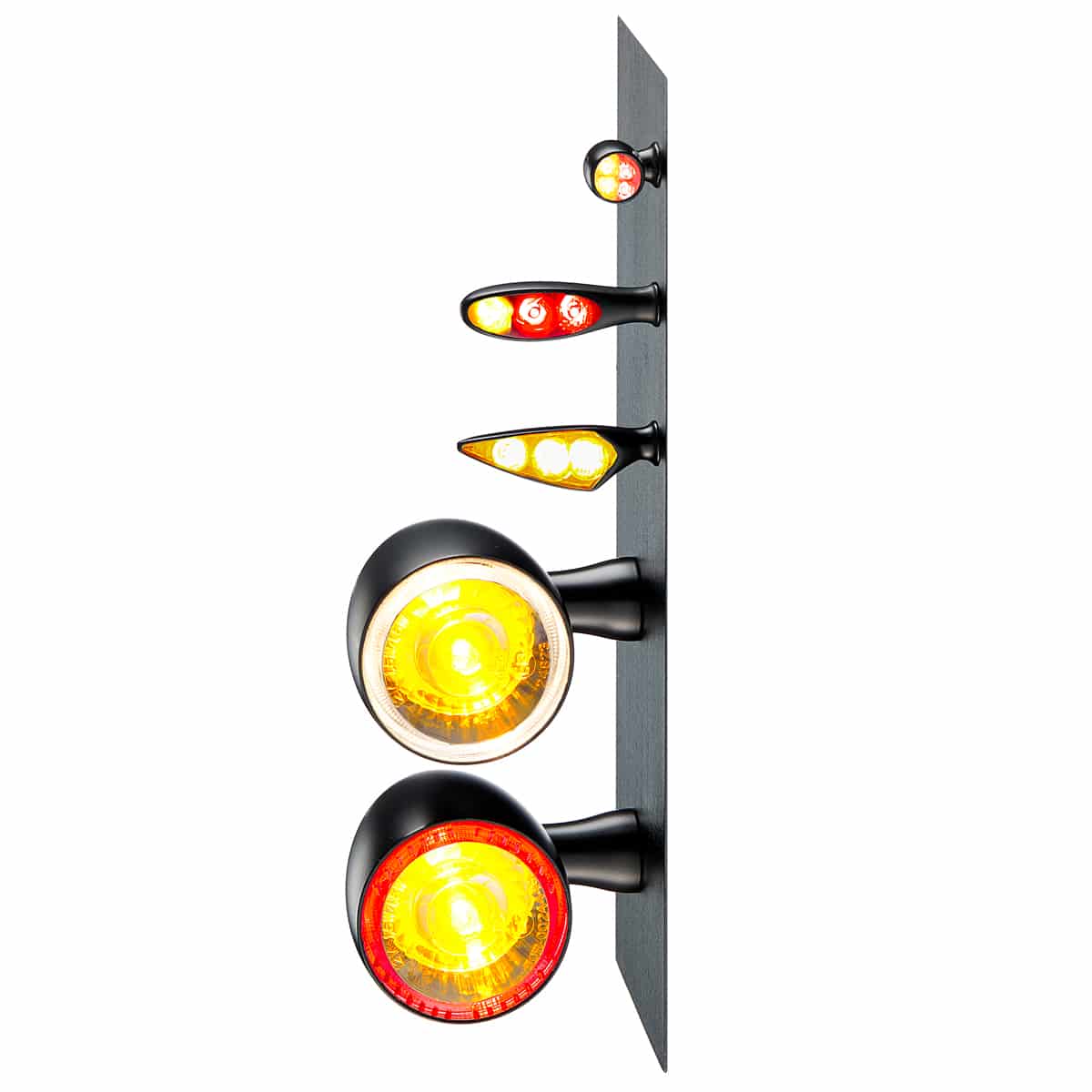 Kellermann Atto® | LED Mini Blinker | mit ECE | schwarz | klar | vorne und hinten beidseitig