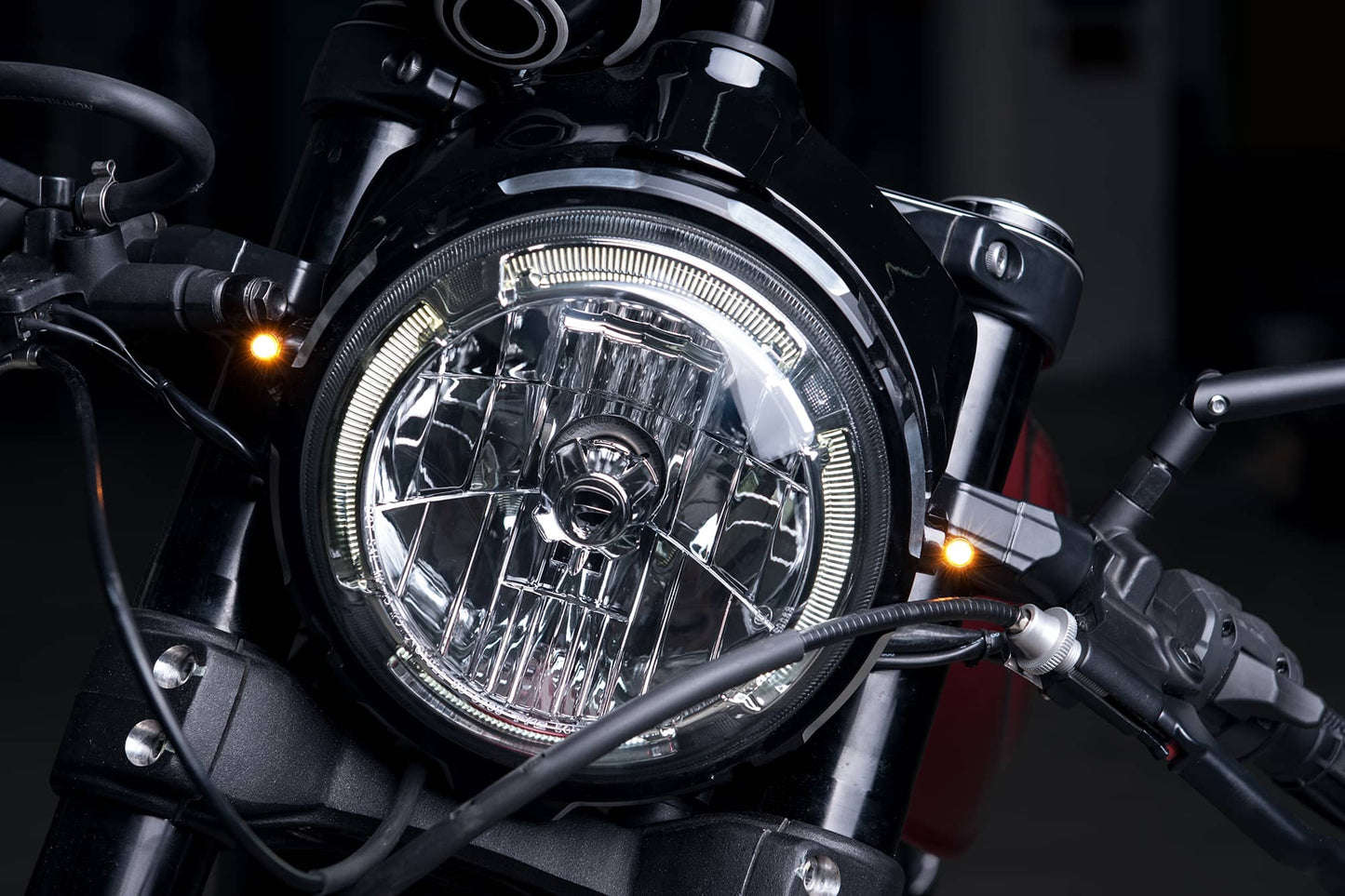 Kellermann Atto® | LED Mini Blinker | mit ECE | schwarz | klar | vorne und hinten beidseitig