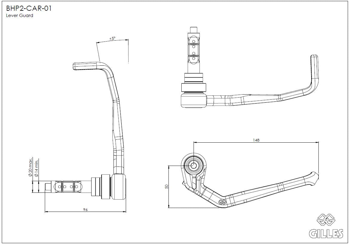 Gilles Bremshebelprotektor | Carbon