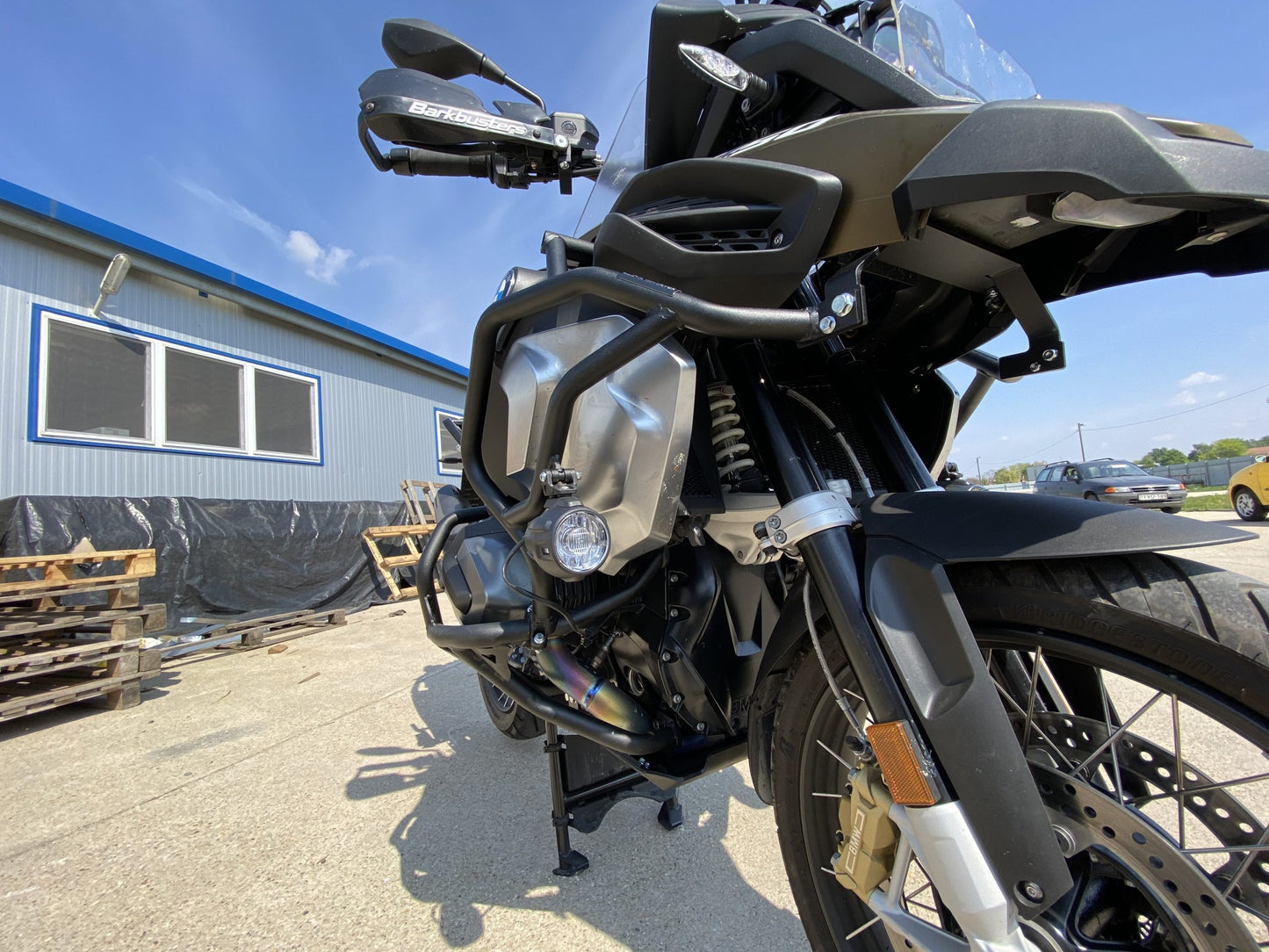 Outback Motortek | Oberer Sturzbügel | Weiss | passend für BMW R 1250 GS Adventure - Modelle (2019-2023)