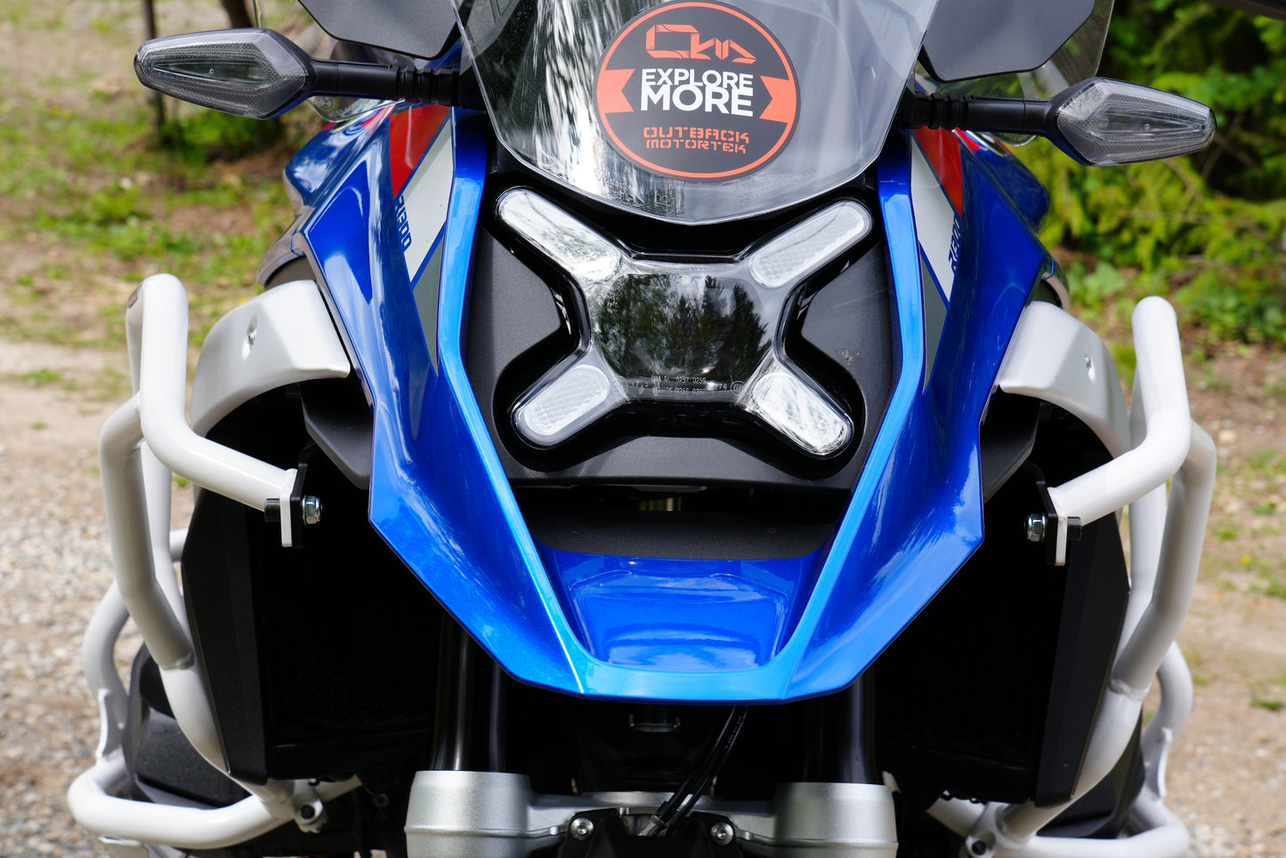 Outback Motortek | Oberer Sturzbügel | Weiss | passend für BMW R 1300 GS - Modelle (2024-2025)