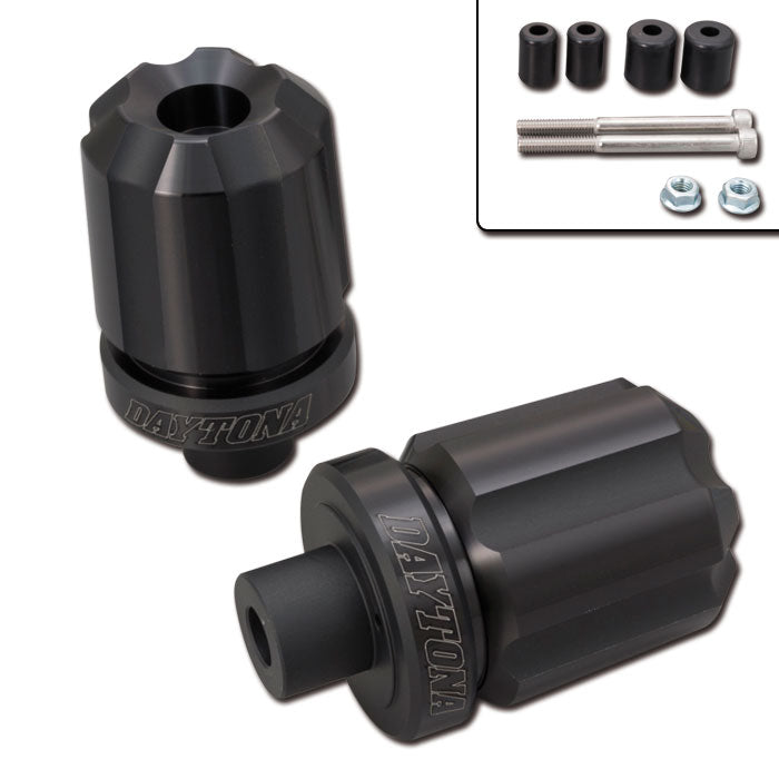 Daytona - Lenkerenden / Lenkergewichte "GROOVE" | schwarz eloxiert | 7/8"+1" Lenker mit Ø 14-19 mm | Paar | Lenkerenden | Lenkergewichte
