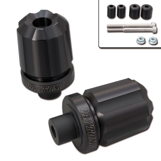 Daytona - Lenkerenden / Lenkergewichte "GROOVE" | schwarz eloxiert | 7/8"+1" Lenker mit Ø 14-19 mm | Paar | Lenkerenden | Lenkergewichte