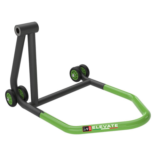 LV8 - ELEVATE Einarm-Montageständer "U-STAND" | schwarz - grün | OHNE AUFNAHMEDORN | zerlegbar | Links | Einarm-Montageständer