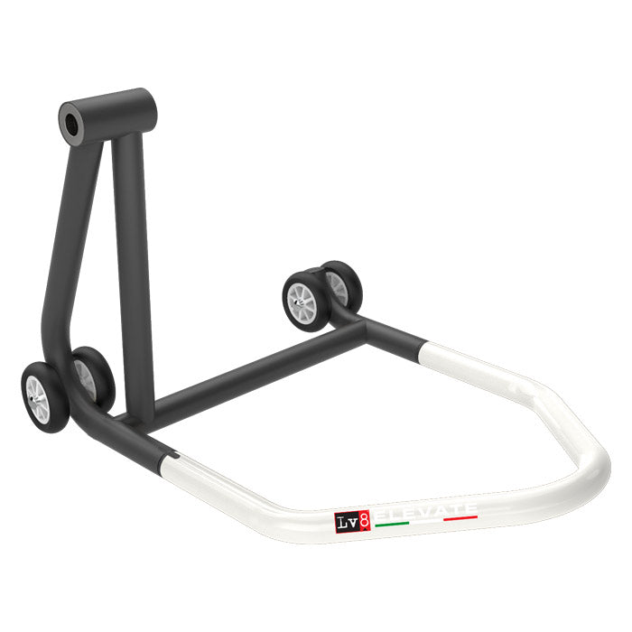 LV8 - ELEVATE Einarm-Montageständer "U-STAND" | schwarz - weiß | OHNE AUFNAHMEDORN | zerlegbar | Links | Einarm-Montageständer