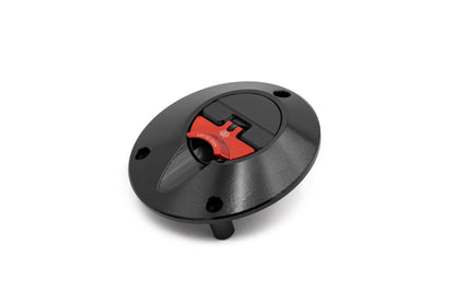 Gilles Tooling FCAP2 Quick-Release Tankdeckel | schwarz/rot | eintragungsfrei | passend für Yamaha MT-03 / MT-25 (RH07) - Modelle (2016-2020)