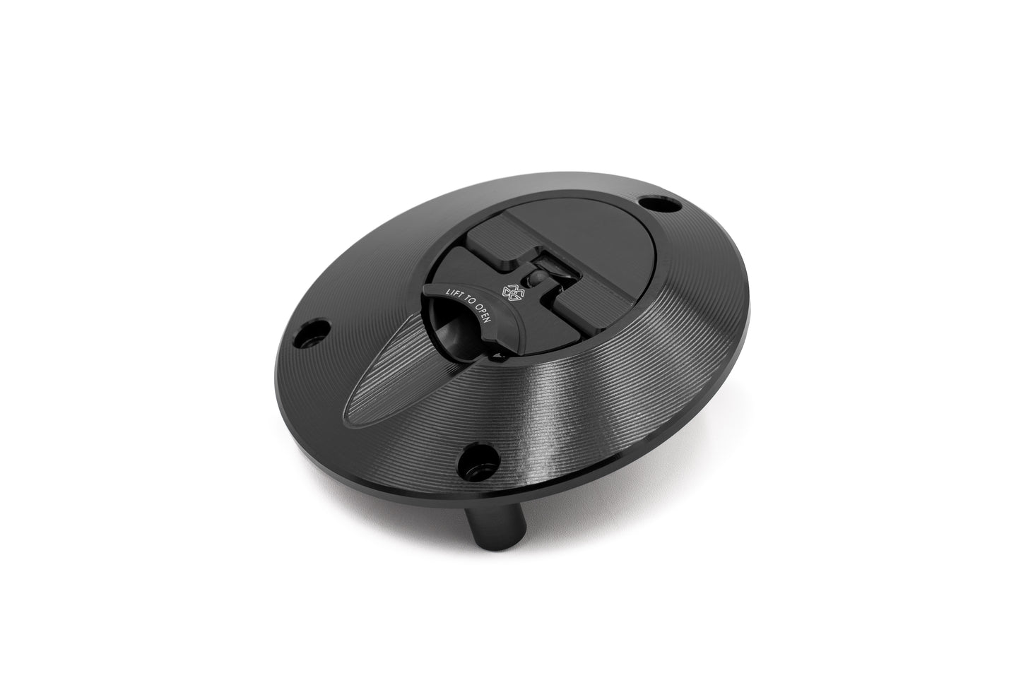 Gilles Tooling FCAP2 Quick-Release Tankdeckel | schwarz/schwarz | eintragungsfrei | passend für Yamaha MT-03 / MT-25 (RH07) - Modelle (2016-2020)
