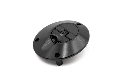 Gilles Tooling FCAP2 Quick-Release Tankdeckel | schwarz/schwarz | eintragungsfrei | passend für Yamaha MT-03 / MT-25 (RH07) - Modelle (2016-2020)