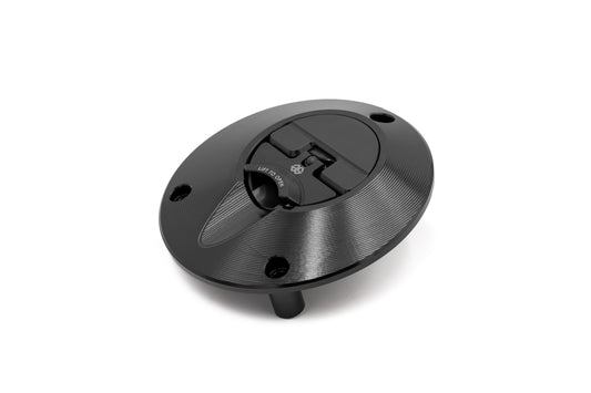 Gilles Tooling FCAP2 Quick-Release Tankdeckel | schwarz/schwarz | eintragungsfrei | passend für Yamaha MT-03 (RM02) - Modelle (2006-2013)