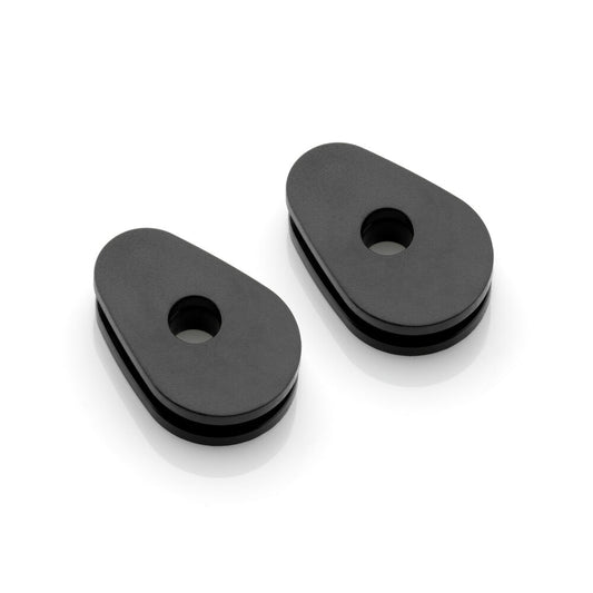 Rizoma Montagesatz für Blinker für OEM Kennzeichenhalter | Vorne & Hinten | PAAR | Schwarz PVC