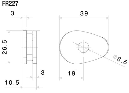 Rizoma Montagesatz für Blinker für OEM Kennzeichenhalter | Vorne & Hinten | PAAR | Schwarz PVC