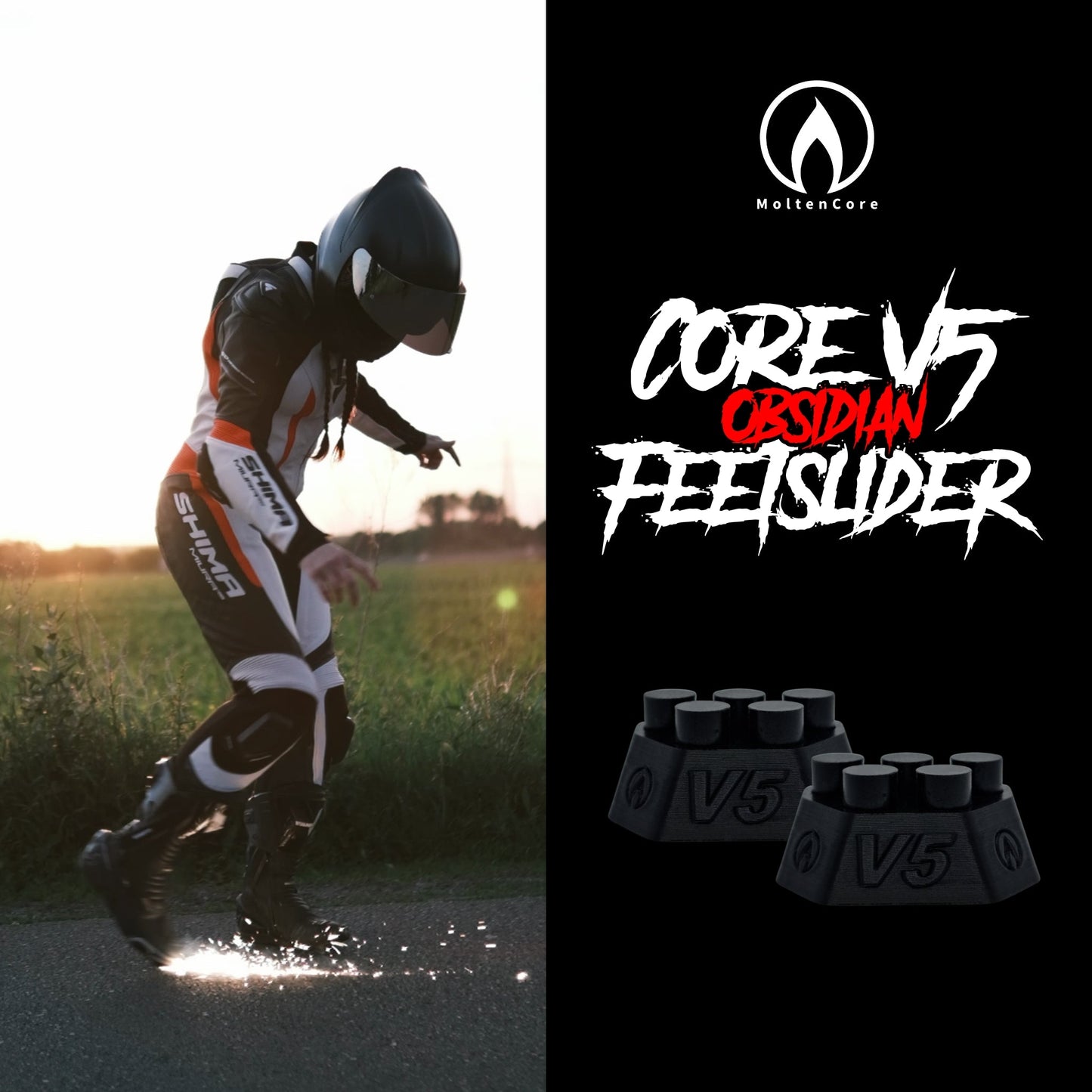 MoltenCore | CoreV5 Obsidian | Fußschleifer | Feetslider
