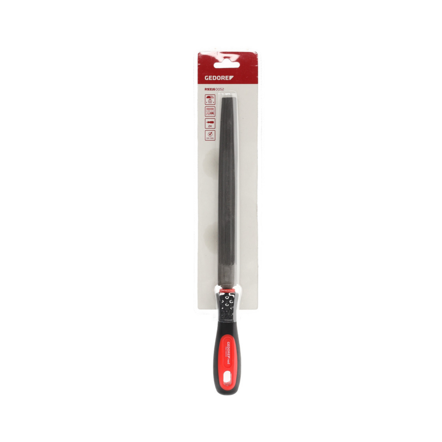 GEDORE red R93160052 Halbrundfeile Hieb 2 310mm 2K-Griff