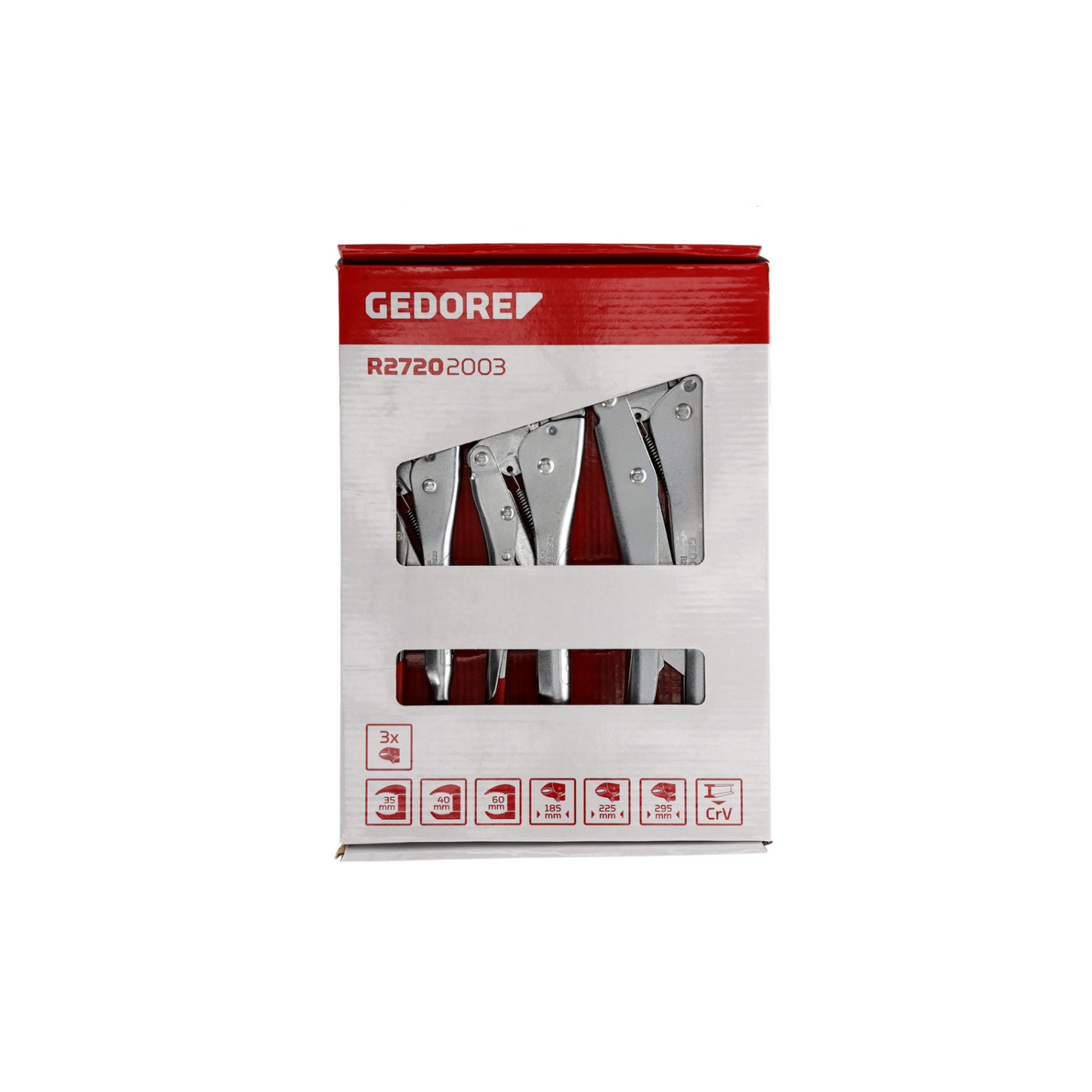 GEDORE red R27202003 Gripzangensatz 7-12 Zoll 35-60mm 3-teilig