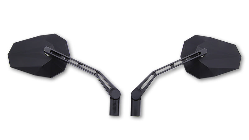 HIGHSIDER Stealth-X1 Spiegel | Lenkerspiegel | schwarz | E-geprüft | PAAR