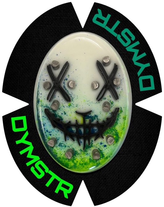 DymoStar JOKER FACE MOUTH COLOR | Funken Knieschleifer mit Titan | Grün Blau