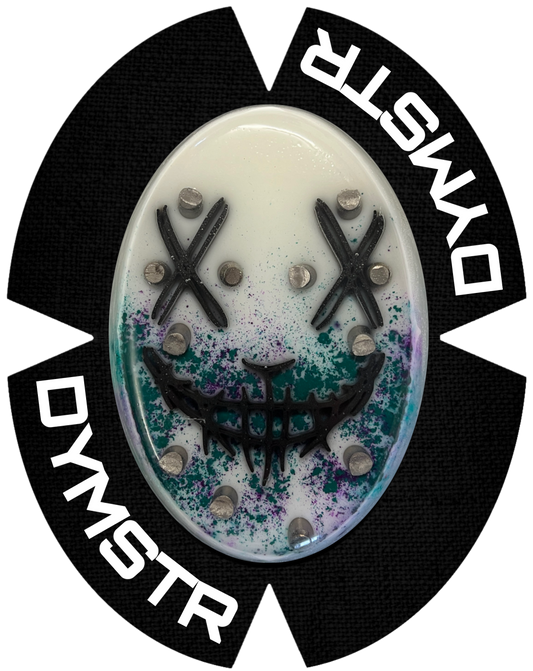 DymoStar JOKER FACE MOUTH COLOR | Funken Knieschleifer mit Titan | Grün Violett