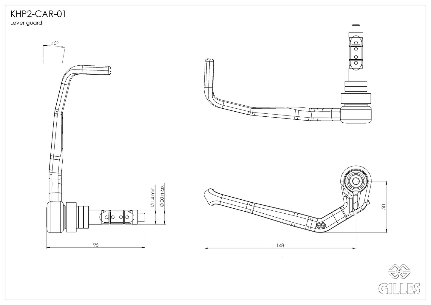 Gilles Kupplungshebelprotektor | Carbon