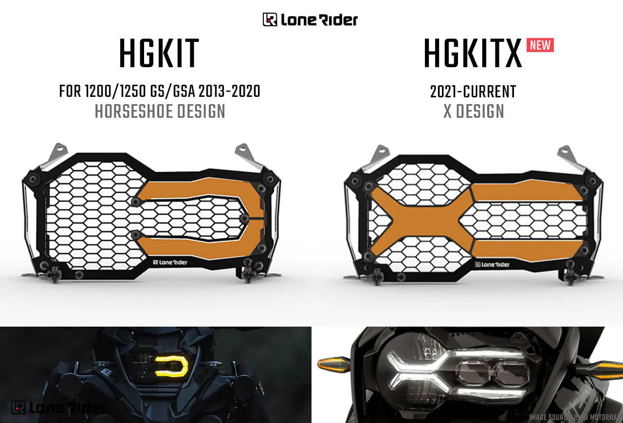 LoneRider | Scheinwerferschutz-Kit | passend für BMW R 1200 / R 1250 GS / ADV (LC) (Flüssigkeitskühlung) - Modelle