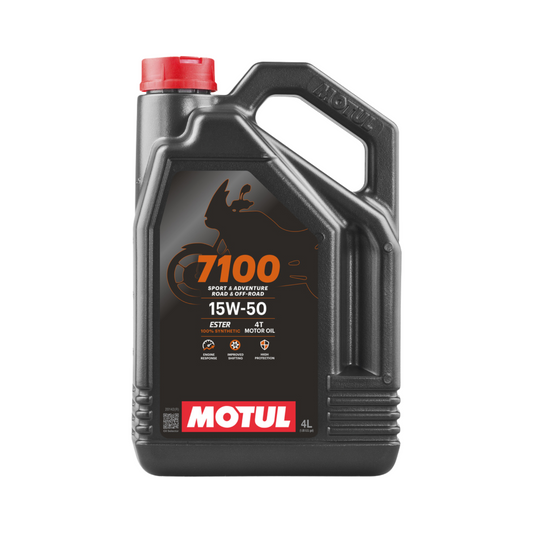 Motul 7100 Motoröl | 4-Takt | 15W-50 | 100% synthetik | 4L Kanister