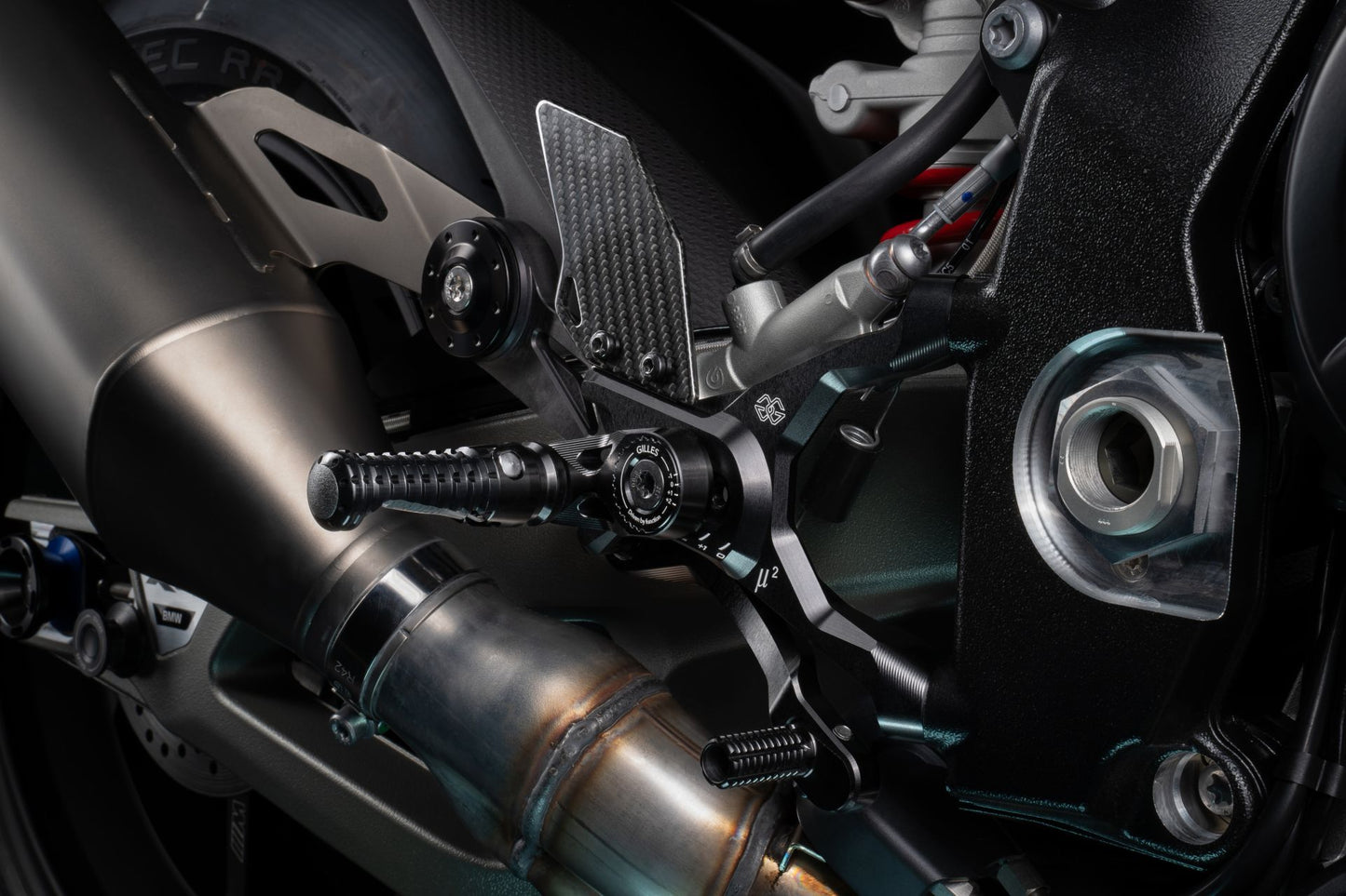 Gilles Fußrastenanlage MUE2 | verstellbar | ABE | passend für BMW M 1000 RR & S 1000 RR (SR99/R) - Modelle (2025-)