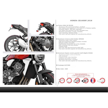 Top Block Racing Sturzpads | PAAR | passend für Honda CB 1000 R - Modelle (2018-2023)