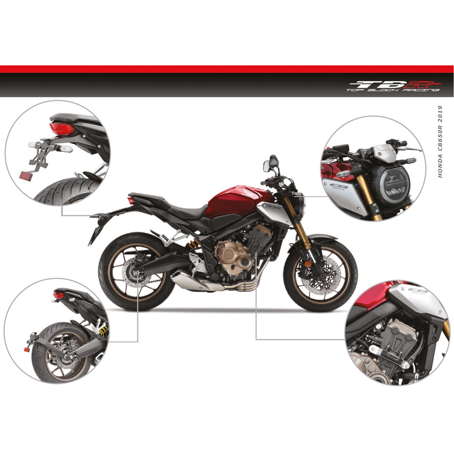 Top Block Racing Sturzpads | PAAR | passend für Honda CB 650 R - Modelle (2019-2024)