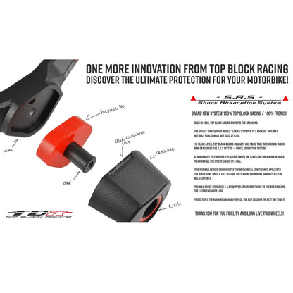 Top Block Racing Sturzpads | PAAR | passend für Triumph Trident 660 - Modelle (2021-2024)
