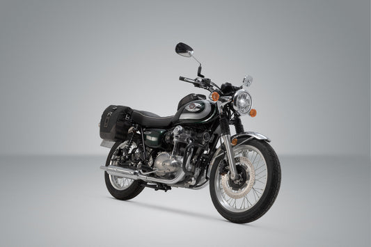 SW-Motech Legend Gear Seitentaschen-System LC Black Edition | Kawasaki W800 / Street / Cafe (11-), W650 (99-06).