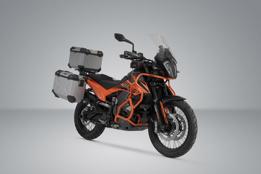 SW-Motech Adventure Set TRAX ADV | Silbern. KTM 790 Adv/R (19-), 890 Adv/R (20-).