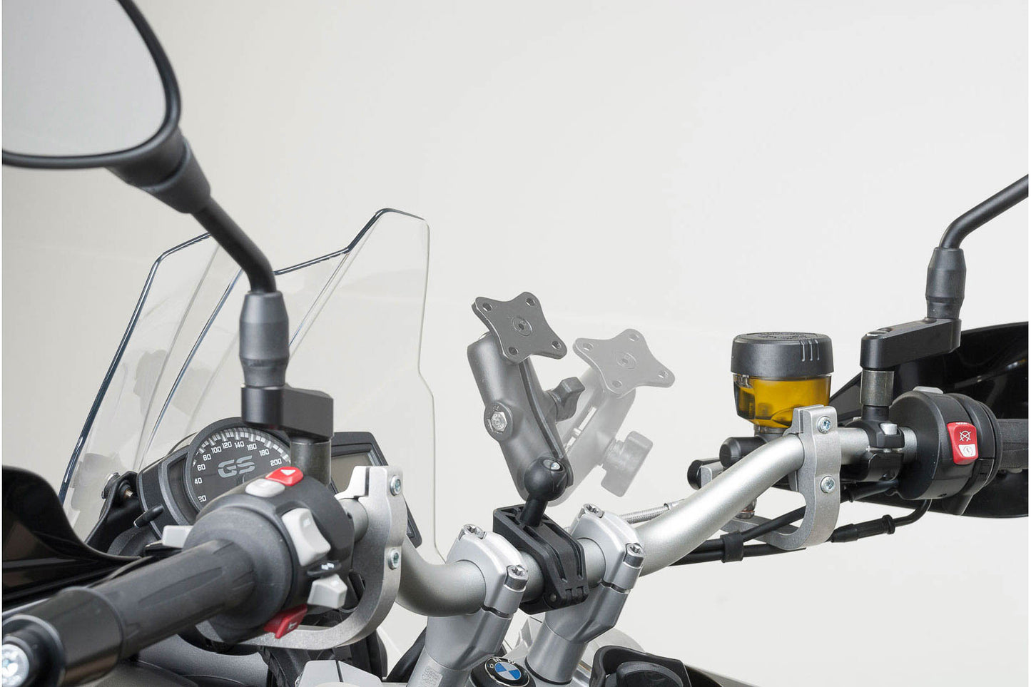 SW-Motech 1" Kugel-Kit | Mit Halterung am Spiegelgewinde für M8/M10 Gewinde