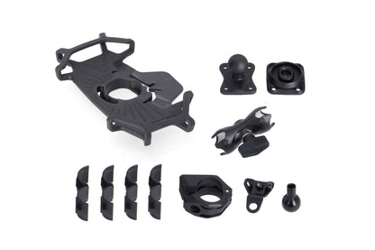SW-Motech Universal Navi-Kit mit Navi Case | Inkl. 2" Klemmarm. Für Lenker/ Spiegelgewinde.