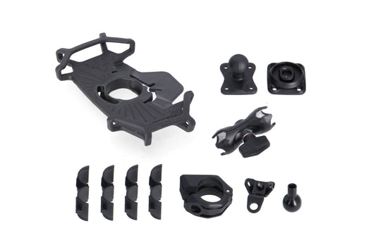 SW-Motech Universal Navi-Kit mit Navi Case | Inkl. 2" Klemmarm. Für Lenker/ Spiegelgewinde.