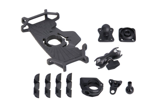 SW-Motech Universal Navi-Kit mit Smartphone Drybag | Inkl. 2" Klemmarm. Für Lenker/ Spiegelgewinde.